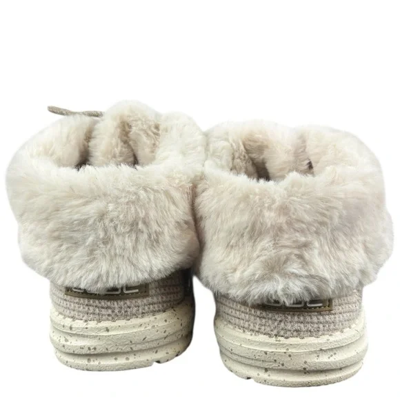 Hey Dude Women's Britt Light Tan Fur-Lined Lace up Casual Shoes Size 9 - Picture 2 of 10